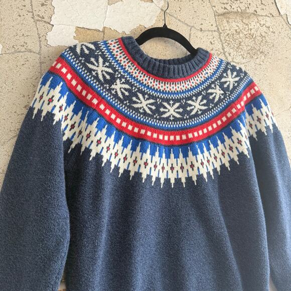 Fair Isle Sweater Nordic Knit Winter Pullover Women S American Eagle Holiday - Picture 4 of 9